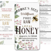 はちみつ六角パネ色彩の鮮やかルハンドビー&フラワー16oz JAR ラベル