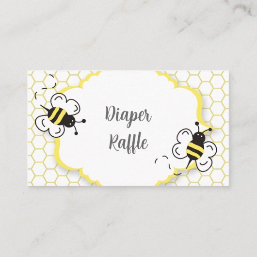 はちみつ又はのまわりにのラッフルチケット又はインサートカード エンクロージャーカード (裏面)