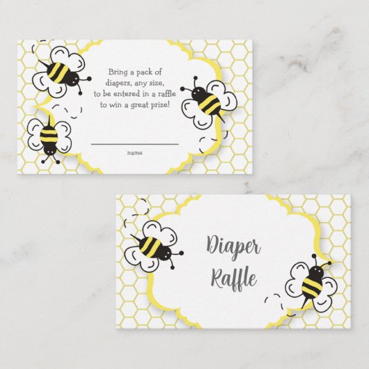 はちみつ又はのまわりにのラッフルチケット又はインサートカード エンクロージャーカード (正面/裏面)