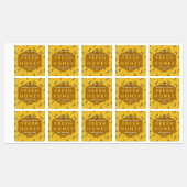 はちみつ壺ミツバチとハニカム養蜂業 ラベル (シート)