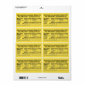 はちみつ栄養ファクト&ビジネス情報プロダクト ラベル (フルシート)