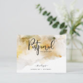 はちみつ水カラー結婚延期の発表 ポストカード (スタンド正面)