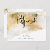 はちみつ水カラー結婚延期の発表 ポストカード (正面/裏面)