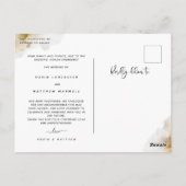 はちみつ水カラー結婚延期の発表 ポストカード (裏面)