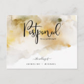 はちみつ水カラー結婚延期の発表 ポストカード (正面)