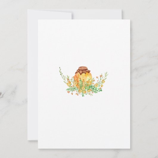 はちみつ熊の赤ちゃんシャワーの招待状 招待状 (裏面)