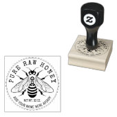 はちみつ瓶のラベル |ハニカムミツバチ養蜂場 ラバースタンプ (押印)