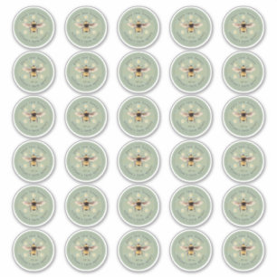 はちみつ瓶ラベルハニービーアピラ2 INCHスタンプ シール