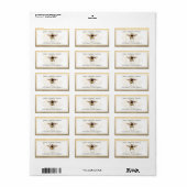 はちみつ瓶ラベル蜜蜂ハニカム金ゴールド ラベル (フルシート)