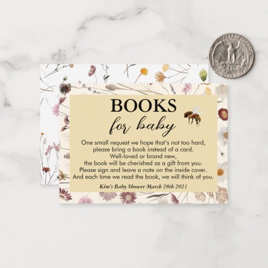 はちみつ男女兼用の小さなベビー ノートカード (正面/裏面インサイチュ)