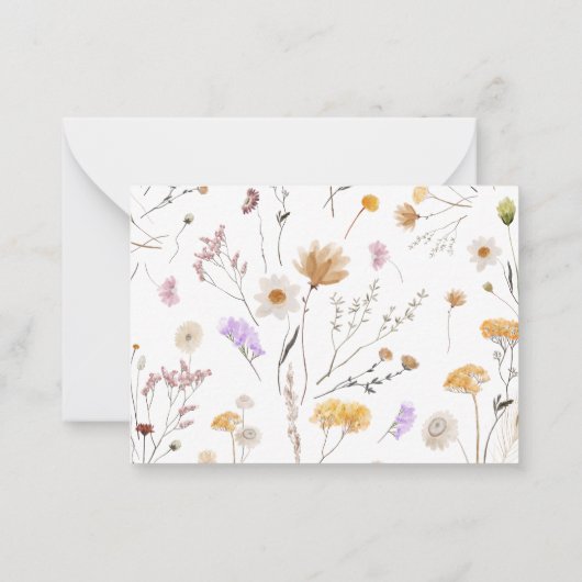 はちみつ男女兼用の小さなベビー ノートカード (裏面)