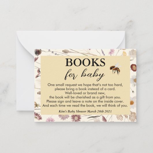 はちみつ男女兼用の小さなベビー ノートカード (正面)