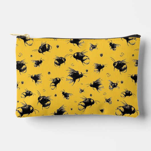 はちみつ蜂の水色アクセサリーパウチギフトfor Mom アクセサリーポーチ (正面)