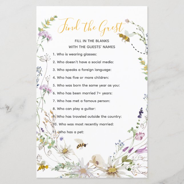 はちみつ蜂の赤ちゃんシャワーがゲストを見つける (正面)