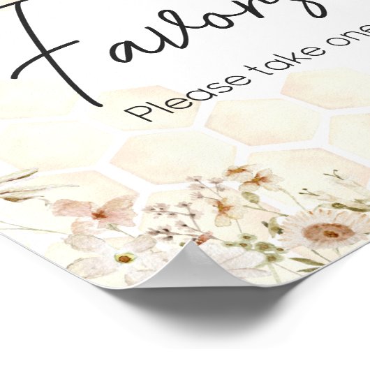 はちみつ蜂の赤ちゃんシャワーが好き ポスター (角)