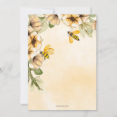 はちみつ蜂の赤ちゃんシャワーの途中にある小さな甘い人 招待状 (裏面)