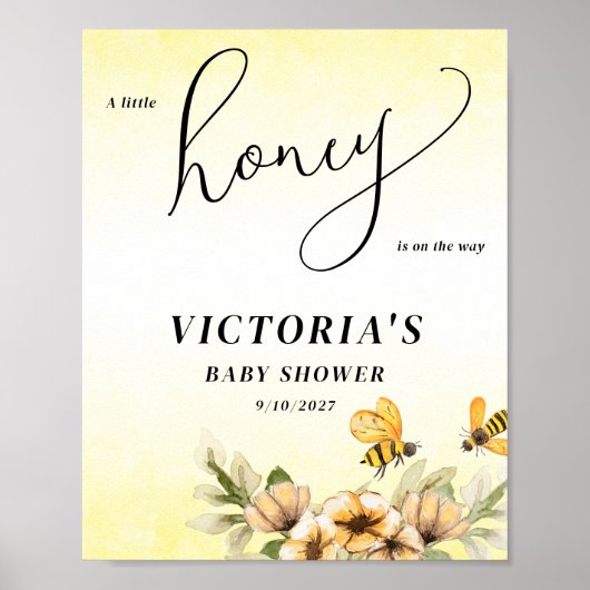 はちみつ蜂の赤ちゃんシャワーへようこそ ポスター (正面)