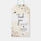 はちみつ蜂の赤ちゃんシャワーメッセージカード ギフトタグ (正面)