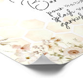 はちみつ蜂の赤ちゃんシャワー封筒ステーション ポスター (角)