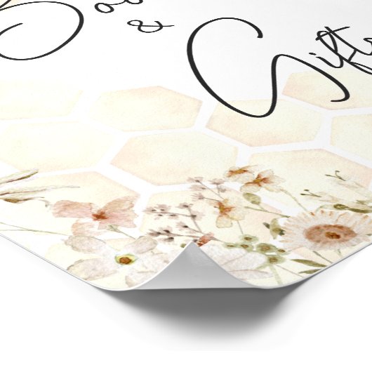 はちみつ蜂の赤ちゃんシャワー本と贈り物 ポスター (角)