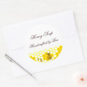 はちみつ蜂ハニカムソープカスタムレーベルシール ラウンドシール (封筒)