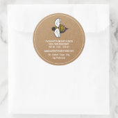 はちみつ蜂 – Beeyard, Honey Farm Product Label ラウンドシール (バッグ)