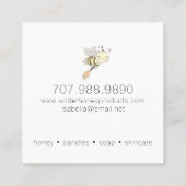 はちみつ蜜水彩蜂蜜製品 スクエア名刺 (裏面)