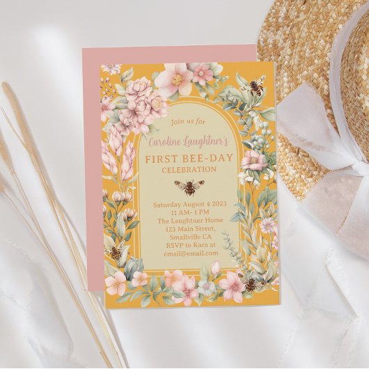 はちみつ蜜水彩野花ファースト・ビー・デイ 招待状