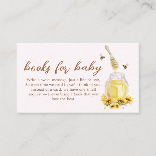 はちみつ赤ちゃんシャワーベビー エンクロージャーカード (正面)