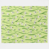 はちみつ露の雪 フリースブランケット (正面(横))