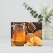 はちみつ食べスイーツ粘り ポストカード (スタンド正面)