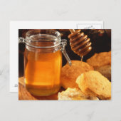 はちみつ食べスイーツ粘り ポストカード (正面/裏面)