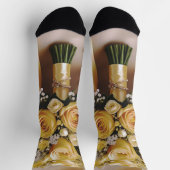 はちみつ黄色のバラ結婚の花束、 ソックス (上部)