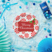 はっか菓子のメリークリスマスのパーティー ペーパープレート (パーティー)