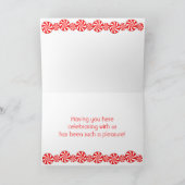 はっか菓子は感謝していしています(メッセージと) サンキューカード (内部)