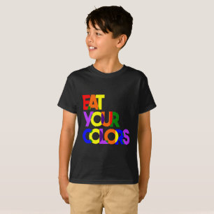 "はっきりしたあなたの色"の-子供を食べて下さい Tシャツ