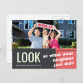 はっきりしたおもしろいは売れたばかりの広告テンプレート ポストカード (正面/裏面)