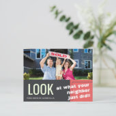 はっきりしたおもしろいは売れたばかりの広告テンプレート ポストカード (スタンド正面)