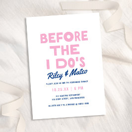 はっきりしたおもしろいモダン型ブルーのリハ結婚ーサルディナー 招待状