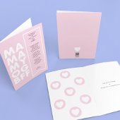 はっきりしたおもしろい編集可能チケット文字ピンクマザーズデイ カード