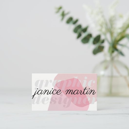 はっきりしたおよび低コストの抽象芸術・グラフィックス 名刺 (スタンド正面)