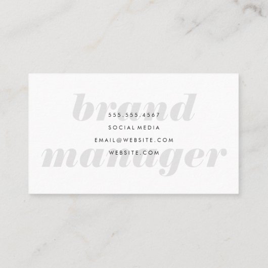 はっきりしたおよび低コストの抽象芸術・グラフィックス 名刺 (裏面)