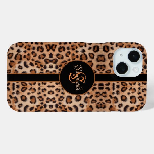 はっきりしたおよスタイリッシュびパーソナライズされた: Leopard Print Case Case-Mate iPhoneケース (裏面 (横))
