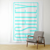 はっきりしたお名前モダンまたは単語 |白ターコイズ タペストリー (インサイチュ)