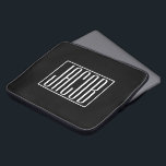 はっきりしたお名前モダンまたは単語 |黒の上に白 ラップトップスリーブ<br><div class="desc">はっきりした&モダン.</div>