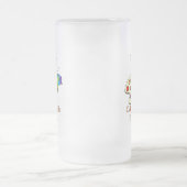 はっきりしたがあって下さい! ラインの外で着色して下さい フロストグラスビールジョッキ (中央)