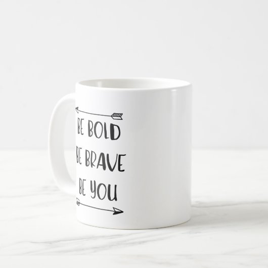 はっきりしたがあって下さい、勇敢があって下さい、あって下さい コーヒーマグカップ (正面左)