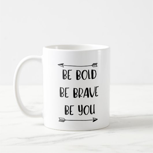 はっきりしたがあって下さい、勇敢があって下さい、あって下さい コーヒーマグカップ (左)