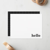 はっきりしたこんにちは ノートカード (正面/裏面インサイチュ)