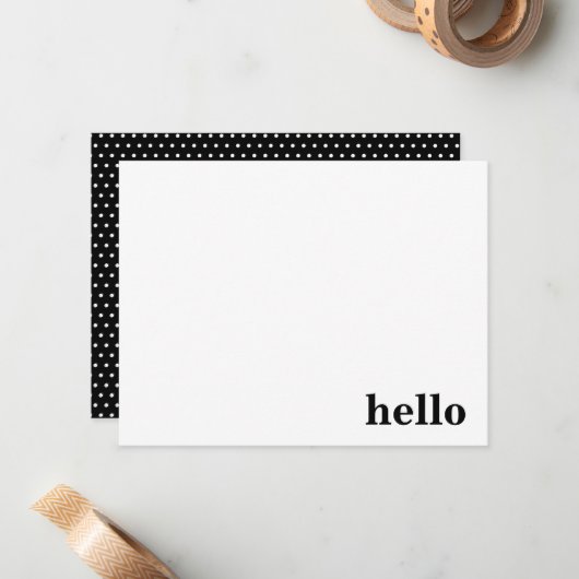 はっきりしたこんにちは ノートカード (正面/裏面インサイチュ)